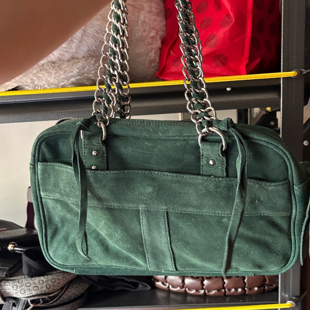 Green Suede Women's Bag